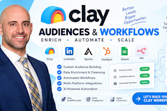 setup clay audiences, workflows, clay com enrich, ai automation claygent claude