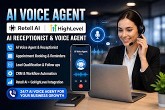setup ai voice agent, retell gohigh level ghl, ai receptionist and voice agent