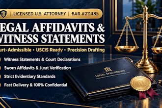 draft a professional witness statement as a US attorney