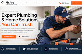 build squarespace home repair website plumber renovation website