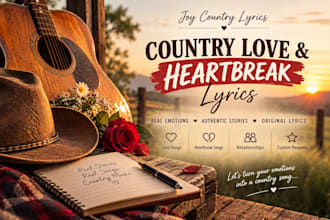 write heartfelt country love song and heartbreak