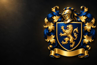 design a custom coat of arms, family crest or fantasy heraldic logo