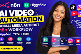 ai video automation social media autopilot n8n workflow higgsfield tiktok reels