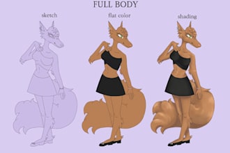 draw full body art of your original character or fanart