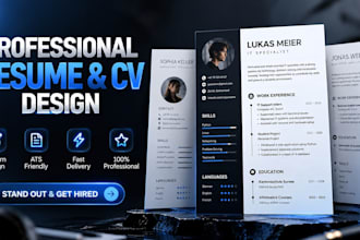 create a professional resume and CV