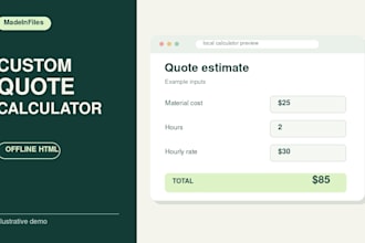 build a custom offline quote calculator for your small business