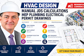design hvac manual jds calculations mep plumbing electrical city permit drawing