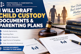 draft child custody documents and parenting plans