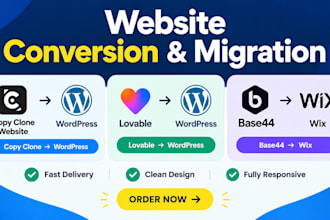 ich konvertiere lovable, base44 websites zu wordpress oder claude zu wix studio
