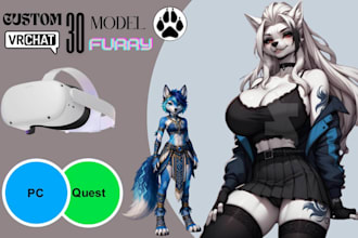 create custom 3d characters for vtuber vrchat anime vroid