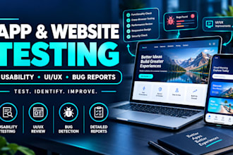 test and review your website or app for usability, UI UX and bugs