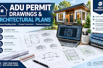 create adu permit drawings and architectural plans