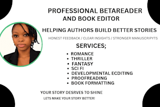 betaread your romance fiction or thriller manuscripts