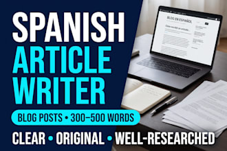 write short spanish blog posts and articles