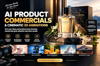 create 3d animation , 3d video ads, engaging product and ugc videos