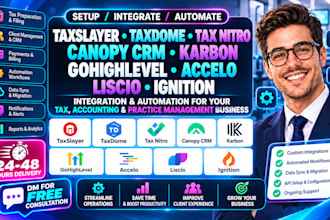 taxslayer taxdome tax nitro canopy crm karbon gohighlevel accelo liscio ignition