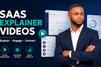 create a saas promo video with voice over and motion graphics