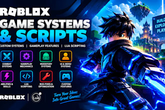 develop custom roblox game systems, scripts, and gameplay features
