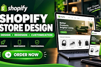 design, redesign or customize a professional shopify store