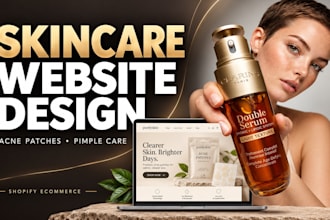 design a skincare shopify website for acne patches and pimple care