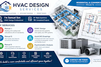 do hvac manual j, s, d calculations and mep design