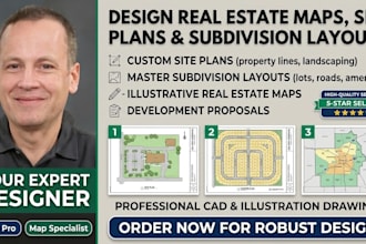 design real estate maps, property site plans, and subdivision layout