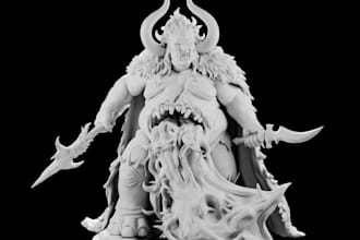 create custom 3d statue, action figures, figurine, and 3d printable model