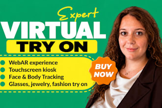 build ai virtual try on mirror, touch screen kiosk, ar, with face, body tracking