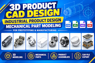3d product cad design industrial design mechanical part solidworks manufacturing