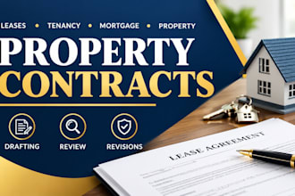 draft and review lease agreements, tenancy, mortgage and property contracts