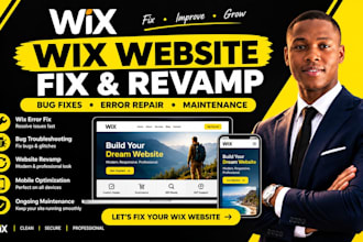 fix wix revamp wix website wix errors bugs wix maintenance redesign wix website