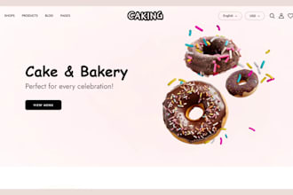 design cake shopify store cake website food website snacks food catering snacks