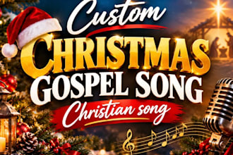 write and produce a custom christmas christian gospel song