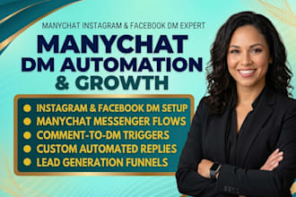 setup manychat instagram and facebook dm automation