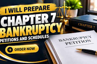 prepare chapter 11 bankruptcy petitions and documents