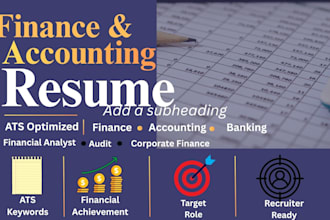 write a professional finance resume and accounting CV