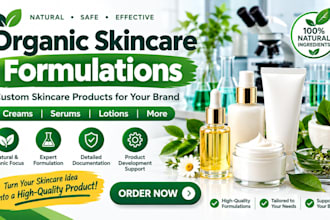 create organic skincare formulations creams serums and lotions