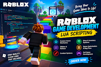 create roblox lua scripts, gameplay systems, and game features
