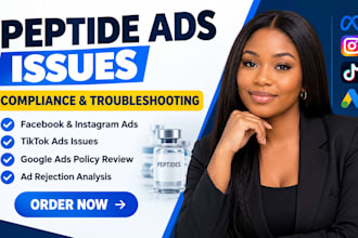 solve peptide ads issues, complaint peptide ads on facebook, tiktok, google