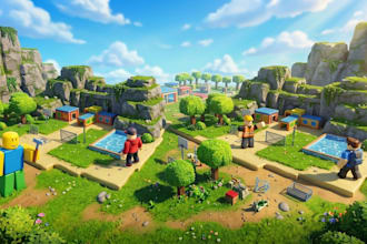 build roblox map, obby, tycoon, simulator, city, terrrain and 3d environment