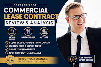 review commercial lease contracts for retail,  restaurants, or offices