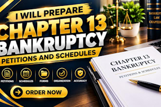 prepare chapter 13 bankruptcy petitions and schedules
