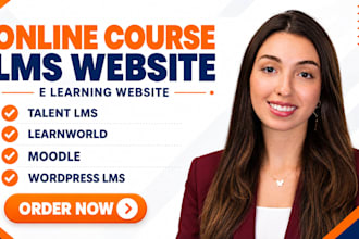 create course content on learnworld, moodle, graphy, talentlms and wordpress lms
