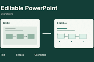 rebuild PDF and ai slides into editable powerpoint