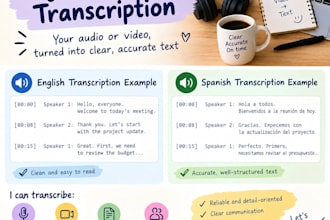 transcribe english and spanish audio into text