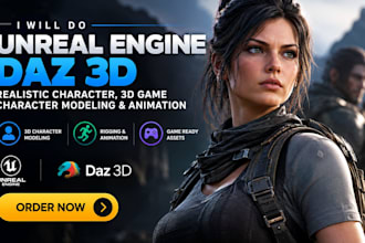 do unreal engine daz 3d realistic character 3d game character modeling animation