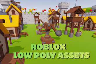 create custom roblox low poly game assets roblox 3d props character model
