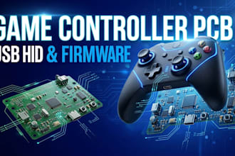 design usb game controller pcb with button mapping and embedded firmware