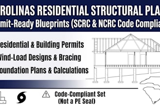 design north and south carolina for residential structural plans for permit