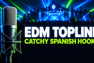 be your intriguing male spanish vocals for catchy hooks and edm topline writing